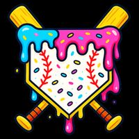 Ice Cream Drip Baseball Bat Home Plate Cool City Backpack