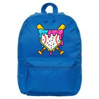 Ice Cream Drip Baseball Bat Home Plate Cool 16 in Basic Backpack