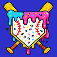 Ice Cream Drip Baseball Bat Home Plate Cool 16 in Basic Backpack