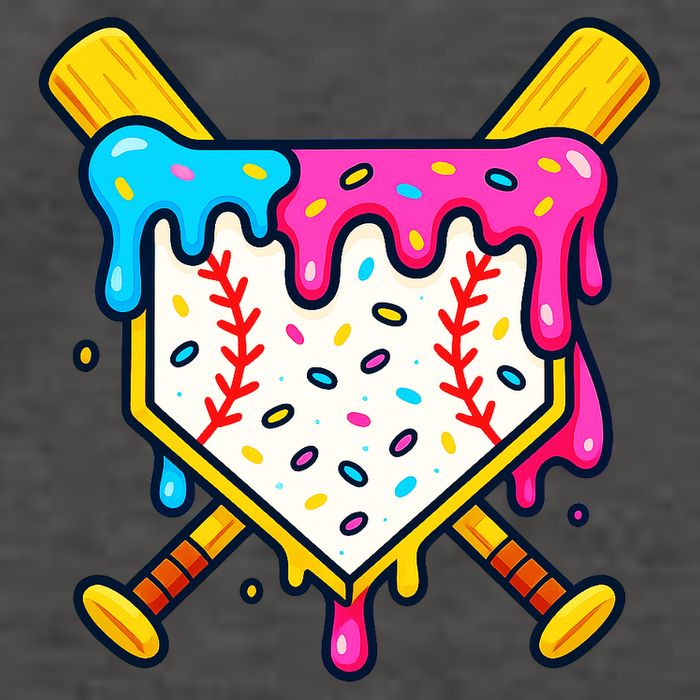 Ice Cream Drip Baseball Bat Home Plate Cool Vector Backpack