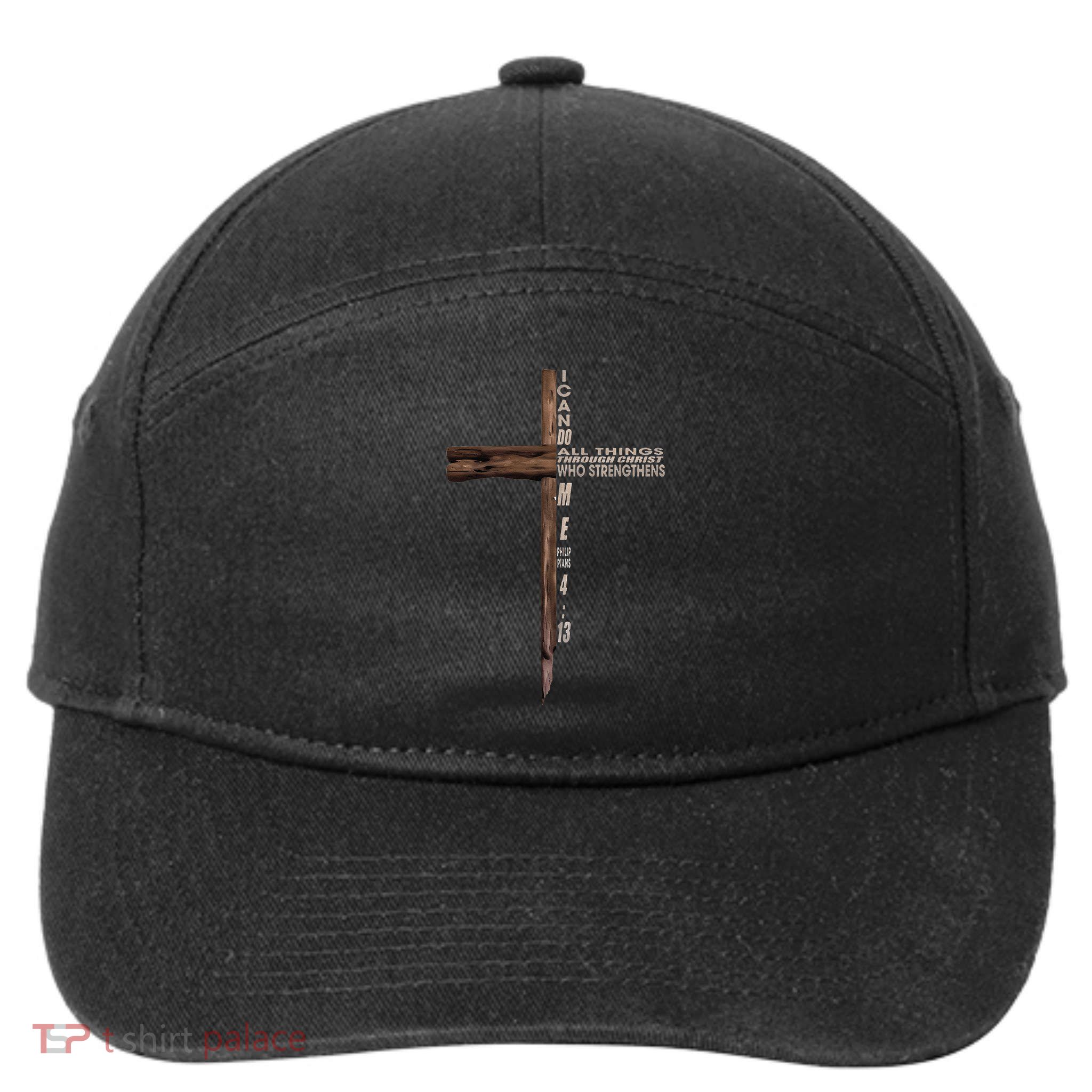 I Can Do All Things Through Christ Who Strengthens Me Cross 7-Panel Snapback Hat