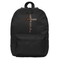 I Can Do All Things Through Christ Who Strengthens Me Cross 16 in Basic Backpack