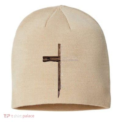 I Can Do All Things Through Christ Who Strengthens Me Cross Sustainable Beanie