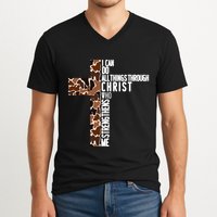 I Can Do All Things Through Christ Who Strengthens Me V-Neck T-Shirt