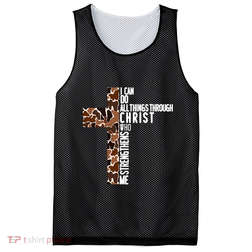I Can Do All Things Through Christ Who Strengthens Me Mesh Reversible Basketball Jersey Tank