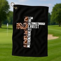 I Can Do All Things Through Christ Who Strengthens Me Golf Towel