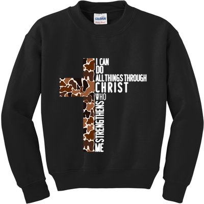 I Can Do All Things Through Christ Who Strengthens Me Kids Sweatshirt