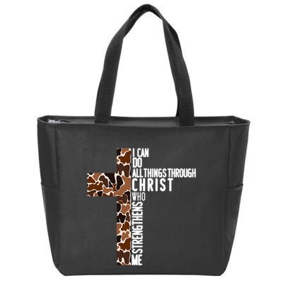 I Can Do All Things Through Christ Who Strengthens Me Zip Tote Bag