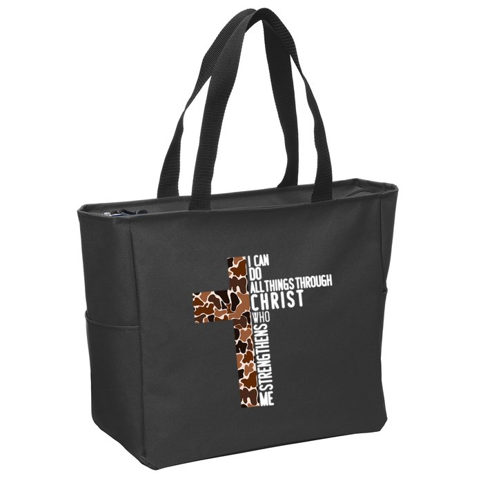 I Can Do All Things Through Christ Who Strengthens Me Zip Tote Bag
