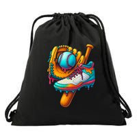 Ice Cream Shoes Drip Baseball Stuff Drawstring Bag