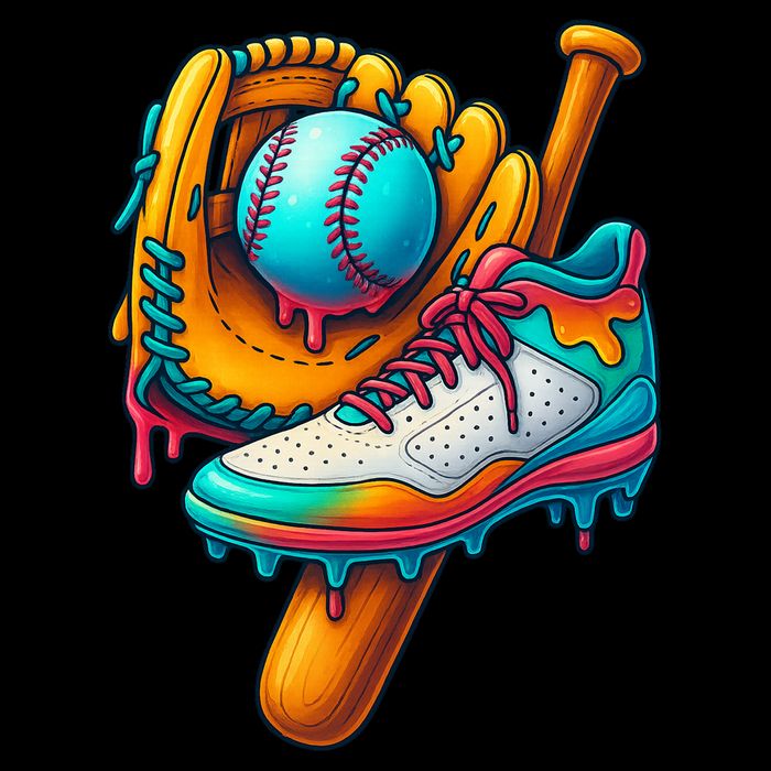 Ice Cream Shoes Drip Baseball Stuff Drawstring Bag