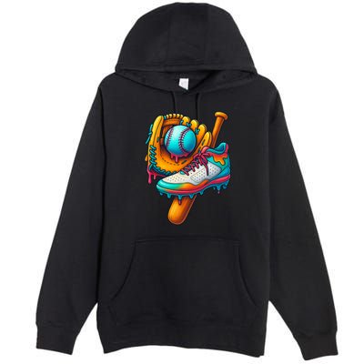 Ice Cream Shoes Drip Baseball Stuff Premium Pullover Hoodie