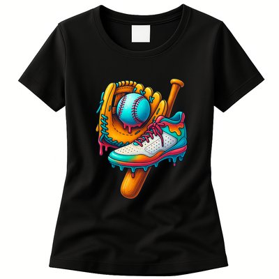 Ice Cream Shoes Drip Baseball Stuff Womens T-Shirt