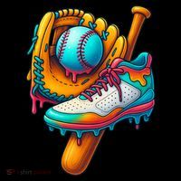 Ice Cream Shoes Drip Baseball Stuff Women's V-Neck T-Shirt