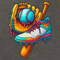 Ice Cream Shoes Drip Baseball Stuff Cotton Canvas Backpack