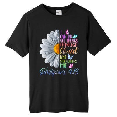 I Can Do All Things Through Christ Religious Butterfly Art Tall Fusion ChromaSoft Performance T-Shirt