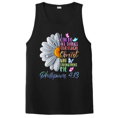 I Can Do All Things Through Christ Religious Butterfly Art PosiCharge Competitor Tank