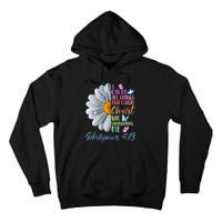 I Can Do All Things Through Christ Religious Butterfly Art Tall Hoodie