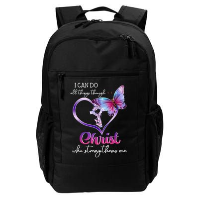 I Can Do All Things Through Christ Butterfly Art Easter Day Happy Quotes Backpack