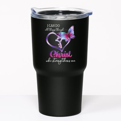 I Can Do All Things Through Christ Butterfly Art Easter Day Happy Quotes Tumbler