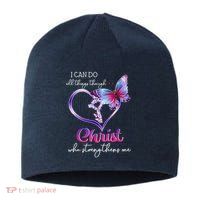I Can Do All Things Through Christ Butterfly Art Easter Day Happy Quotes Sustainable Beanie