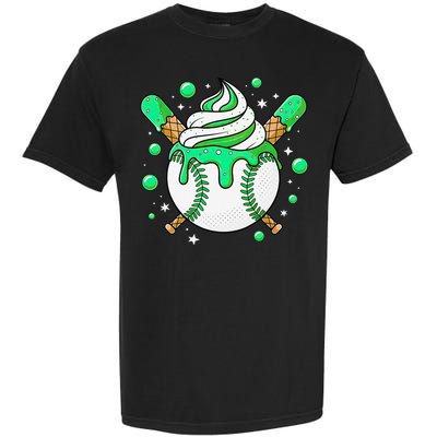Ice Cream Drip Baseball Stuff Stuff Baseball Garment-Dyed Heavyweight T-Shirt