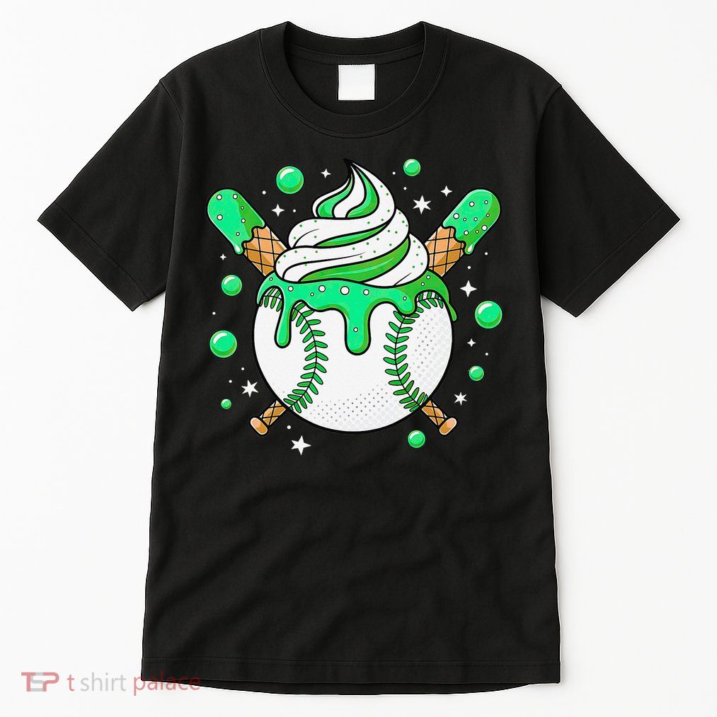 Ice Cream Drip Baseball Stuff Stuff Baseball Tall T-Shirt