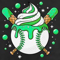 Ice Cream Drip Baseball Stuff Stuff Baseball Adult Drive Performance Visor