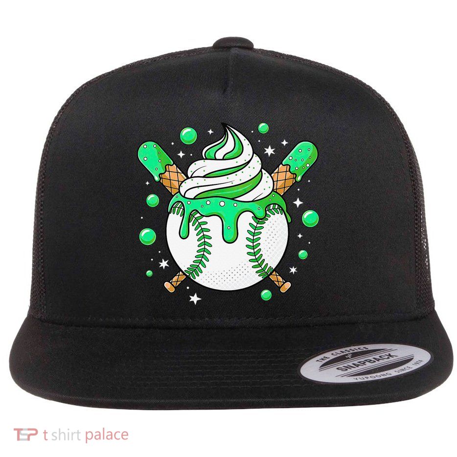 Ice Cream Drip Baseball Stuff Stuff Baseball Flatbill Hat