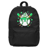 Ice Cream Drip Baseball Stuff Stuff Baseball 16 in Basic Backpack