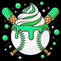 Ice Cream Drip Baseball Stuff Stuff Baseball 16 in Basic Backpack