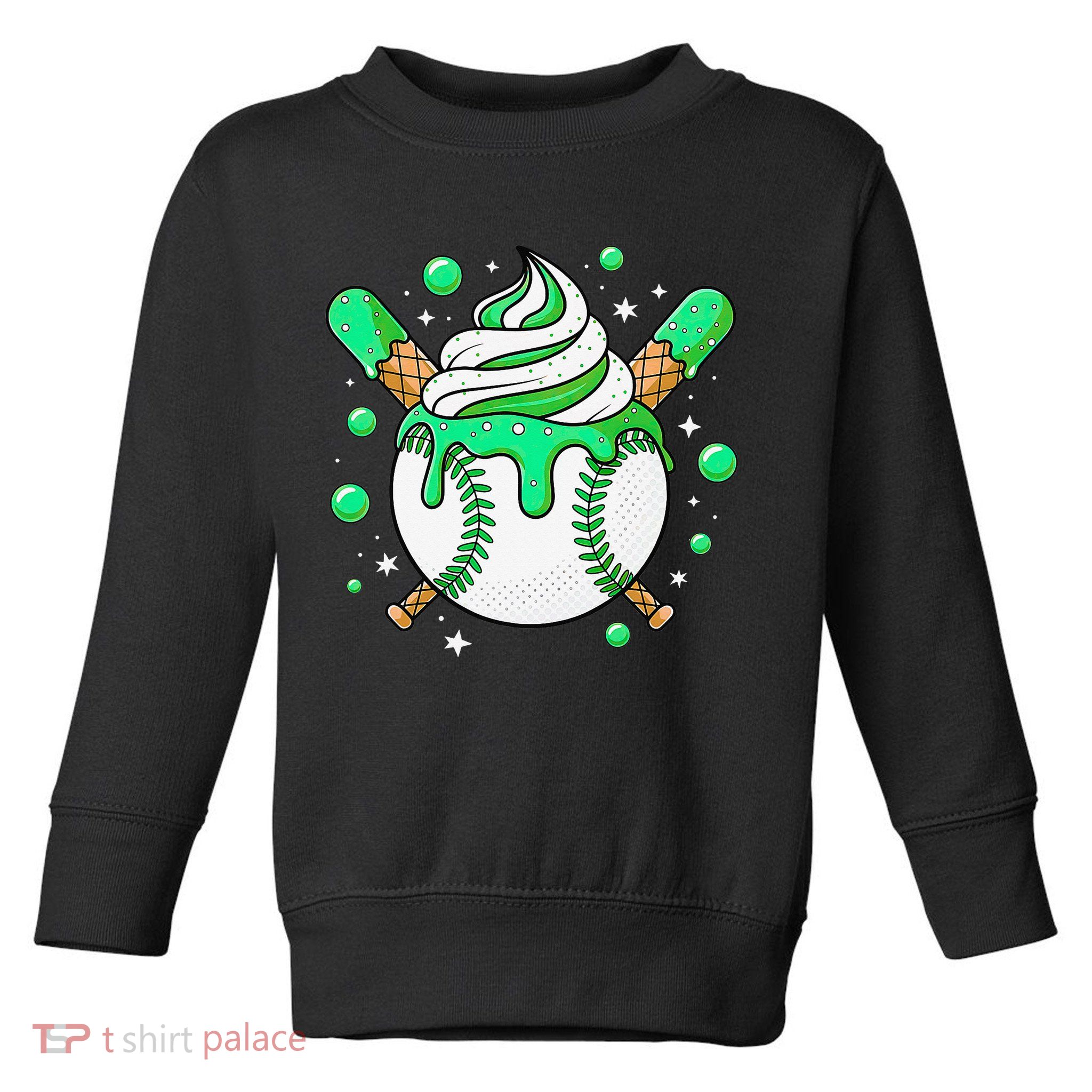 Ice Cream Drip Baseball Stuff Stuff Baseball Toddler Sweatshirt