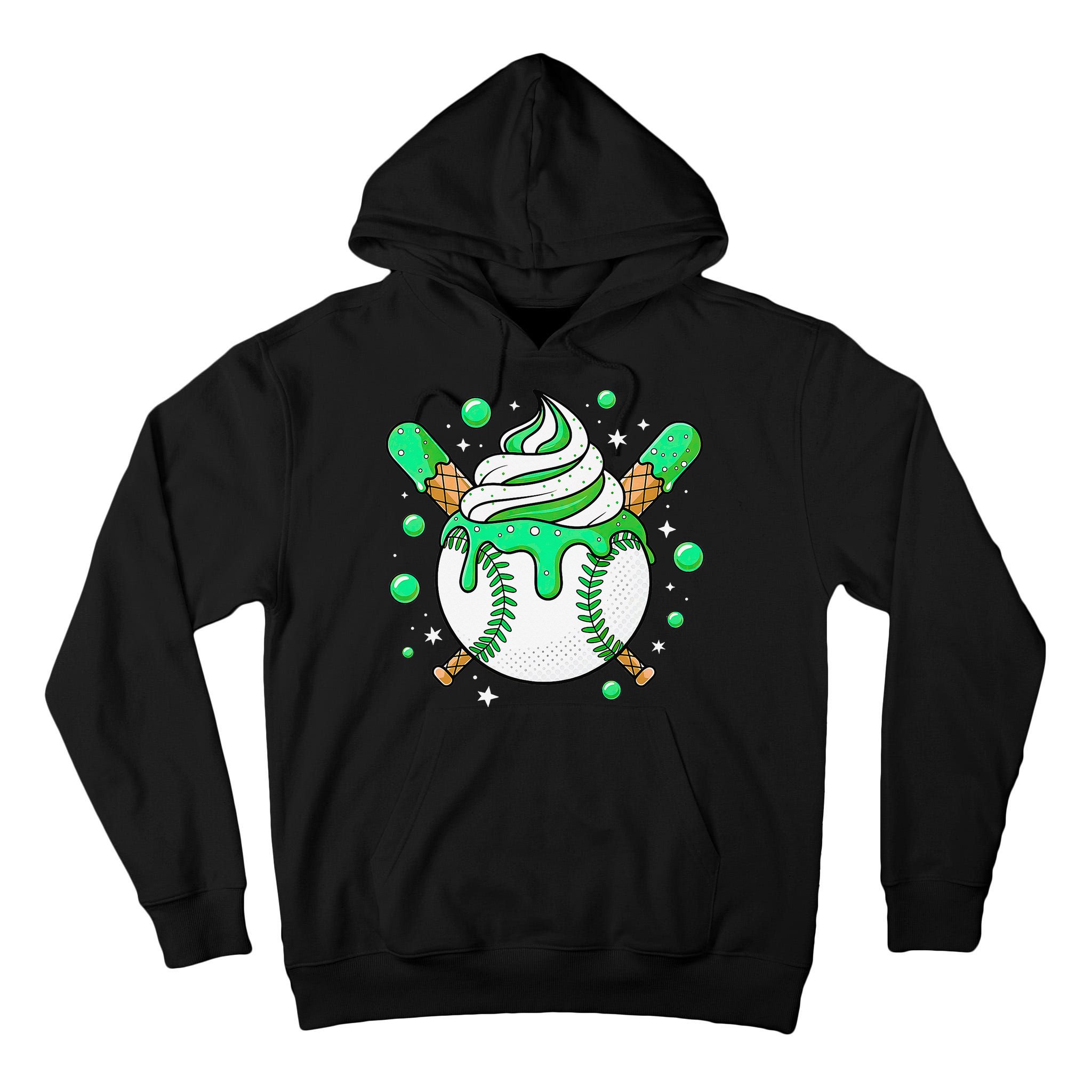 Ice Cream Drip Baseball Stuff Stuff Baseball Tall Hoodie