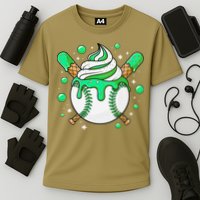 Ice Cream Drip Baseball Stuff Stuff Baseball Cooling Performance Crew T-Shirt
