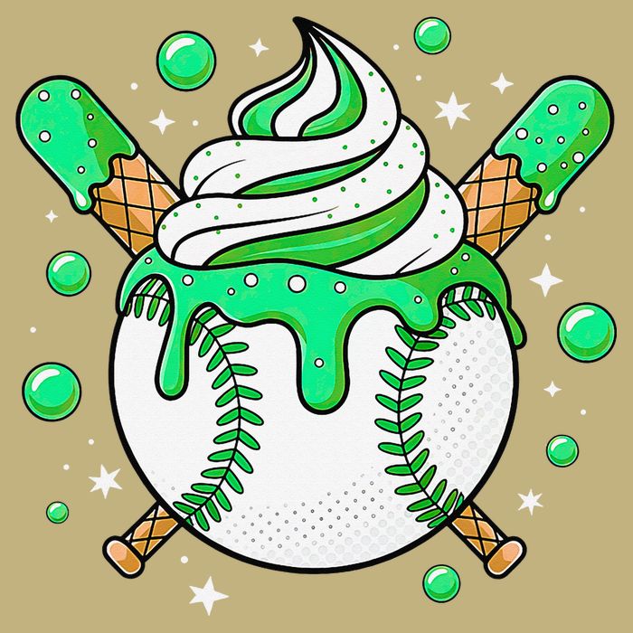 Ice Cream Drip Baseball Stuff Stuff Baseball Cooling Performance Crew T-Shirt