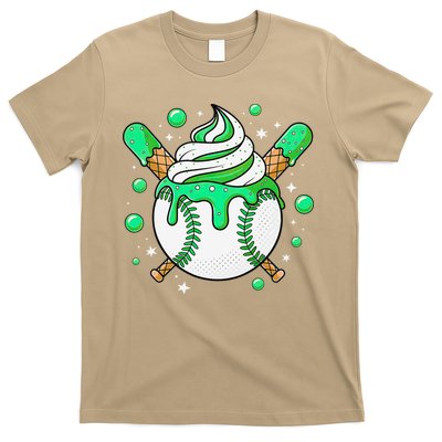 Ice Cream Drip Baseball Stuff Stuff Baseball T-Shirt