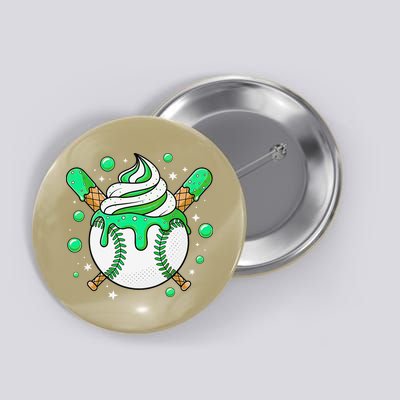 Ice Cream Drip Baseball Stuff Stuff Baseball Button