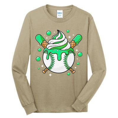 Ice Cream Drip Baseball Stuff Stuff Baseball Tall Long Sleeve T-Shirt