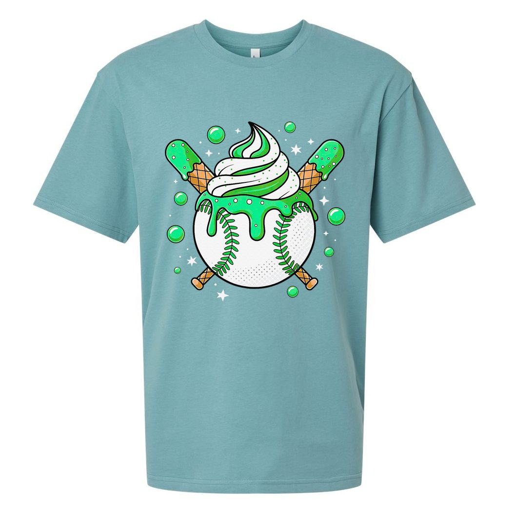 Ice Cream Drip Baseball Stuff Stuff Baseball Sueded Cloud Jersey T-Shirt