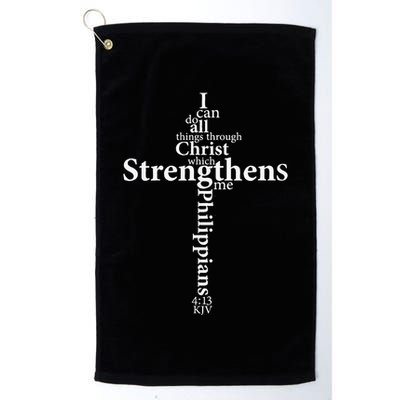 I Can Do All Things Through Christ Who Strengthens Me Cross Gift Golf Towel