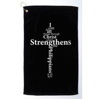 I Can Do All Things Through Christ Who Strengthens Me Cross Gift Golf Towel