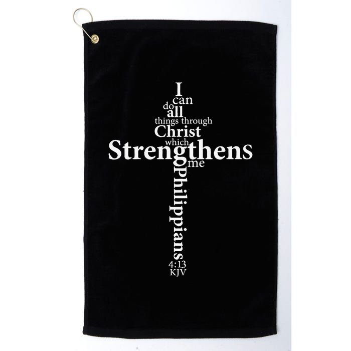 I Can Do All Things Through Christ Who Strengthens Me Cross Gift Golf Towel