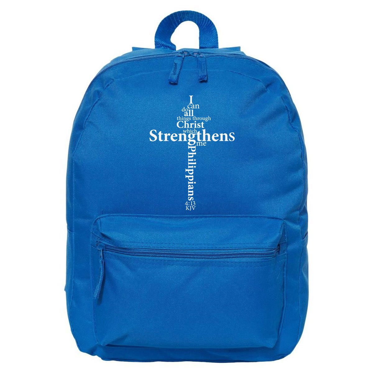 I Can Do All Things Through Christ Who Strengthens Me Cross Gift 16 in Basic Backpack