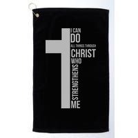 I Can Do All Things Through Christ Who Strengthens Me Cross Golf Towel