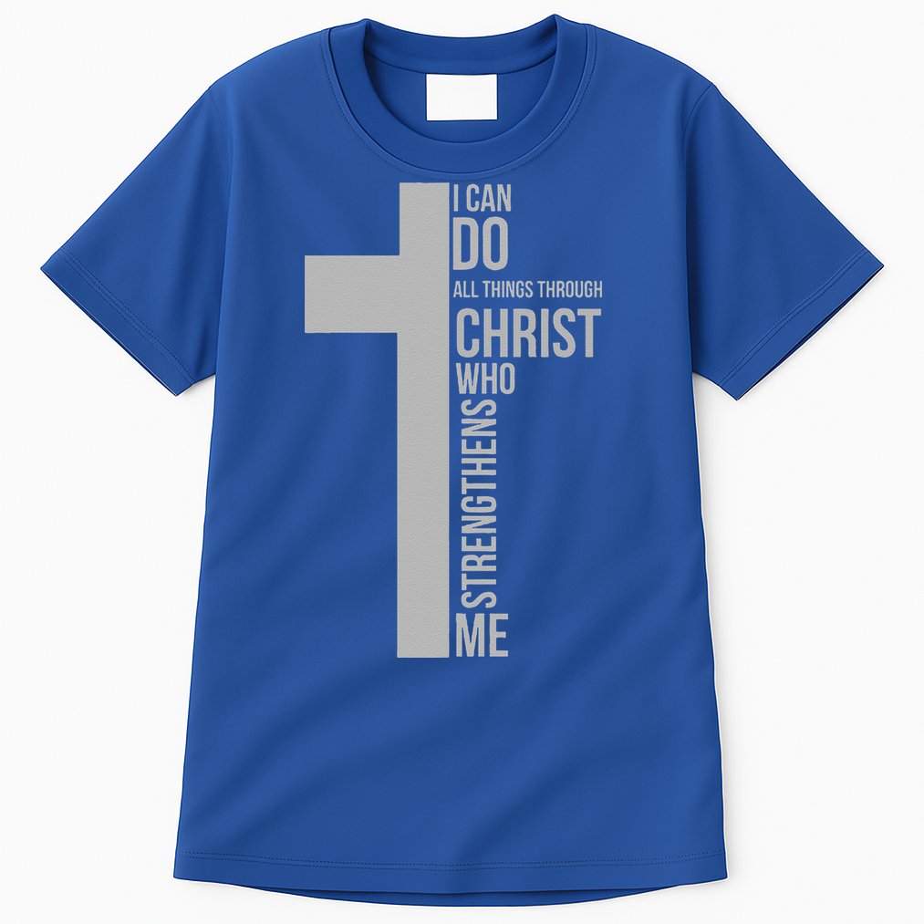 I Can Do All Things Through Christ Who Strengthens Me Cross Tall T-Shirt