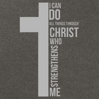 I Can Do All Things Through Christ Who Strengthens Me Cross Cotton Canvas Backpack