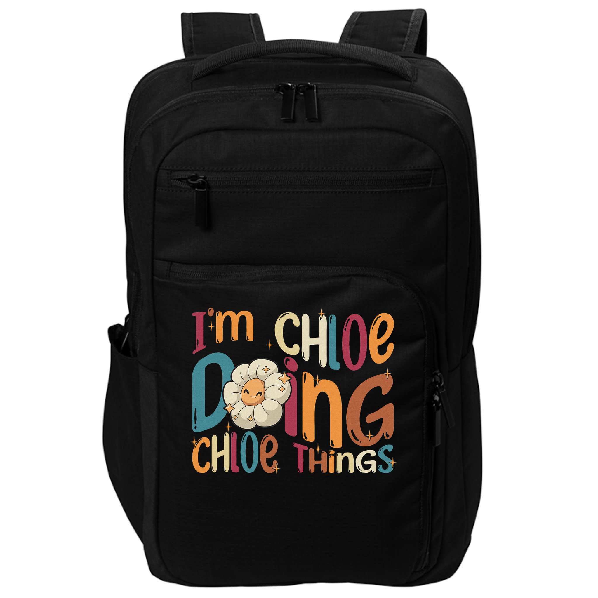 I'm Chloe Doing Chloe Things, Funny Groovy Retro Chloe Impact Tech Backpack
