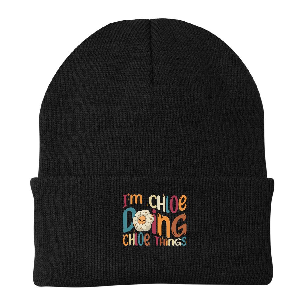 I'm Chloe Doing Chloe Things, Funny Groovy Retro Chloe Beanie