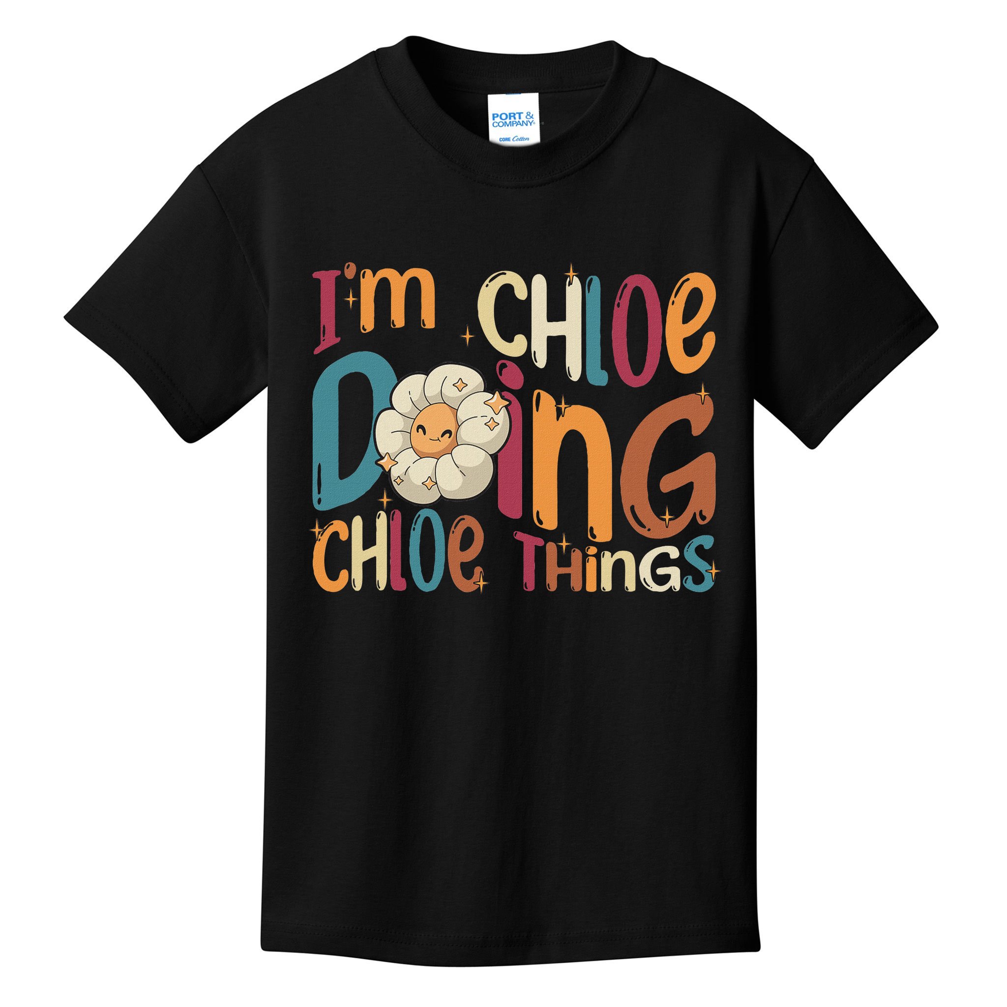 I'm Chloe Doing Chloe Things, Funny Groovy Retro Chloe Kids T-Shirt