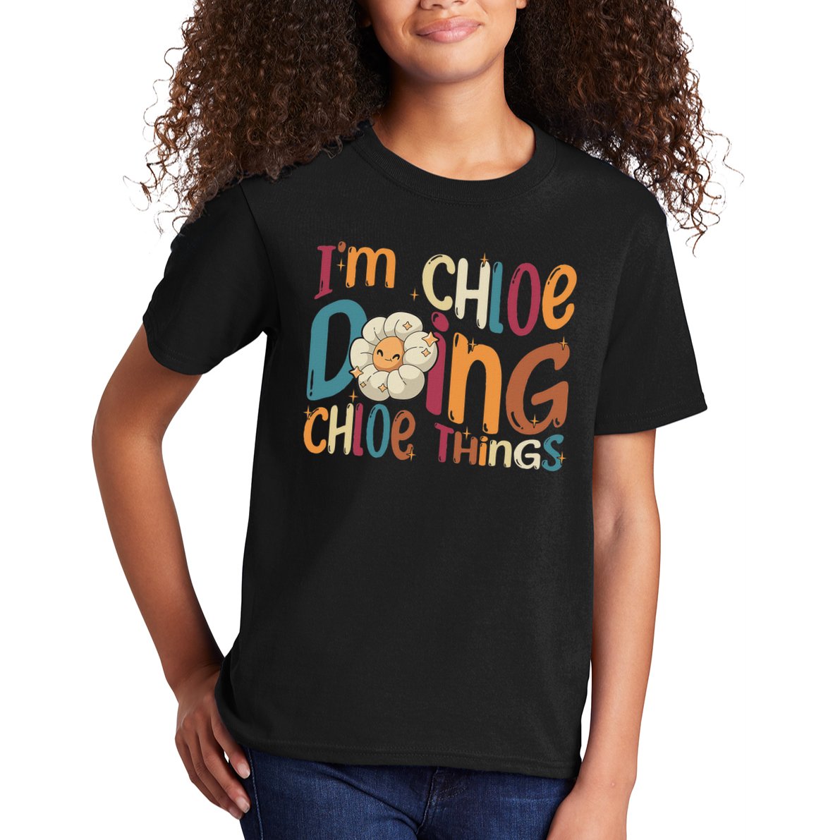 I'm Chloe Doing Chloe Things, Funny Groovy Retro Chloe Kids T-Shirt
